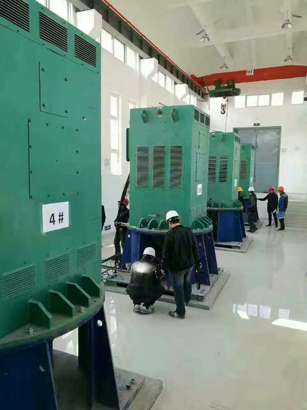 吉木乃某污水处理厂使用我厂的立式高压电机安装现场